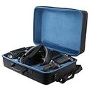 co2crea Hard Travel Case Replacement for Oculus Rift S PC-Powered VR Gaming Headset (Black Case + Inner Blue Box)