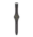 Swatch Men's Analogue Quartz Watch with Silicone Strap SUOB404, Black, Quartz Watch