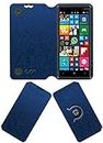 ACM Designer Rotating Flip Flap Case Compatible with Nokia Lumia 830 Mobile Stand Cover Blue