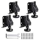 Leg Leveler, 4 Pack Leveling Feet, Heavy Duty Adjustable Furniture Leveler Legs, with Screws, Lock Nuts and Wrench, 2 inch Adjustable Height, for Furniture, Table, Cabinets(4 Pack Black)