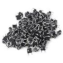 100 pcs Momentary Tactile Push Button Switch Mini Micro Tact Switch Accessory 6 x 6 x 5mm Interrupteur Tactile Léger à Broche Plastic + Iron for Home Appliance