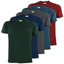 ALPIDEX Herren T-Shirts 5er Set Rundhals einfarbig S M L XL XXL 3XL 4XL 5XL, Größe:4XL, Farbe:Earth