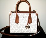 NWT Michael Kors Signature Maple Satchel Shoulder Handbag Vanilla/Brown 🎀 NEW