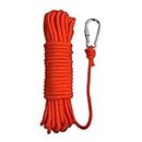 BeGrit 10 m Floating Rope Anchor Mooring Rope Multifunction Rope 6 mm Kayak Canoe Tow Throw Line with Carabiner for Boat Camping Hiking Awning Tent Canopy(Orange)