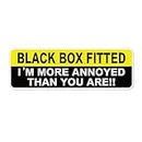 Black Box Fitted Magnetic Sticker 30 × 10 cm Reflective Black Box Car Sticker Security Warning New Driver Car Bumper Speed Monitored Sign Removable Waterproof 4 PCS