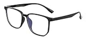 Ted Smith Full Rim Square Computer Glasses For Men Women With Blue Light Protection (TSI-B010_BLK |55-17-151)