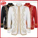 Men Prince Coat Medieval Steampunk Gothic Jackets Royal Guard Halloween Costume