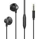 Earbuds Compatible with Samsung S7 S6 Edge,LG, Sony Xperia XA1 Ultra Mic in-Ear Stereo Headset,Accessories Smart Android Cell Phones Wired Earbuds Earphone 3.5mm Audio Plug-Black