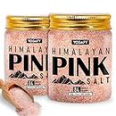 YOGAFY- Himalayan Pink Salt with 84 Minerals for Cooking |100% Natural | 1200g Pack of 2 | 1.2 KG