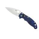 Spyderco Manix 2 Folding Knife Translucent FRCP Handle BD-1 Fine Edge Blade Blue Handle C101PBL2