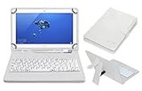 ACM USB Keyboard Case Compatible with Honor Waterplay WiFi 32gb Tablet Cover Stand Study Gaming Direct Plug & Play - White