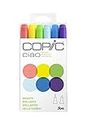 Copic Marker Ciao Markers 6/Pkg-Brights, Fine, Multi-Coloured