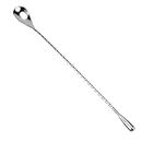Generic Spoon-31 cm Stainless Steel Silver Wine Mixing Twisted Spoon Long Handle Drink Stirring Tool for Coffee Bar Cocktail, Shaker