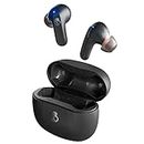 Skullcandy Rail in-Ear Wireless Earbuds, Multipoint Pairing,42 Hr Battery, Skull-iQ, Alexa Enabled, Microphone, Works with iPhone Android and Bluetooth Devices - Black