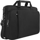 DOMISO 17" Multi-Functional Business Laptop Briefcase Waterproof Messenger Shoulder Bag Laptop Carrying Case Unisex for 17"-17.3" Notebooks/Dell/Lenovo/Acer/HP/MSI/ASUS, Black
