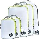 Cipway - 5 set di cubi di imballaggio a compressione per viaggi, organizer ultraleggeri per bagagli valigia e zaino (bianco), L