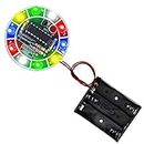 Soldering Project DIY Electronic Kits Circuit Board Practice Kit Colorful LED Spinning Wheel Rotate with Music for Adults Kids Beginners Friends