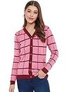 JUMP USA Women Pink Front-Open Sweater_Pink_Large