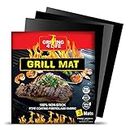 Grilling 4 Life BBQ Grill Mat - 2023 Set of 3 Heavy Duty Heat Resistant 600 Degree 100% Non-Stick Best Grill Mats (15.75 x 13 inches)