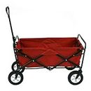 JILMAJ Folding Push Pull Wagon Collapsible Cart 300 Pound Capacity Utility Camping Grocery Canvas Sturdy Portable Buggies Outdoor Garden Sport Heavy Duty Shopping Beach Wide All Terrain Wheel