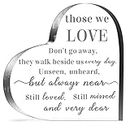 Jetec Sympathy Gifts Memorial Bereavement Gifts Acrylic Condolence Remembrance Gifts for Loss of Loved One Father Mother (Stylish Style,5 x 5 x 0.6 Inch)