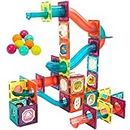 LTKFFFdp Magnetic Building Blocks STEM Educational Toys for Kids Ages 4-12, Ball Track and 3D Stacking Construction Set