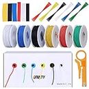 22AWG Electrical Wire, Flexible Silicone Tinned Copper Wire Hook up Wire Kit PVC Coated Copper Wires (6 Different Colored 10 Meter Spools) 33ft Stranded Wire High Temperature Resistance
