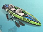 Intex 68306EP Challenger K2 Kayak 2 Person Inflatable Kayak Aluminum Oars New	