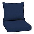 Arden Selections Outdoor Deep Seat Cushion Set, 22 x 24, Water Repellent, Fade Resistant 22 x 24, Sapphire Blue Leala