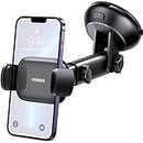 UGREEN Car Phone Holder Windscreen Mount Dashboard Phone Automobile Cradles Superior Suction Cup 360°Adjustable Long Arm Compatible with iPhone 14 Pro Max 13 12 11 SE, Galaxy S24 S23(Black)