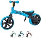 Yvolution Y Velo Junior Toddler Balance Bike | 9 Inch Wheel No-Pedal Training Bike for Kids Age 18 Months to 3 Years (Blue).