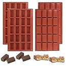 2 Pcs 20 Cavity Small Silicone Moulds, Rectangle Chocolate Moulds Silicone Cake Baking Moulds for Muffin Energy BarJelly Ice Chocolate Bar Mold Soap Handmade