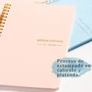 Simple A5 Daily Plan English Spanish Bilingual Coil Book My Account Budget Planner Journal Notebooks