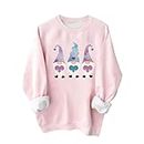 Today's Deals Amazon Deals of The Day Prime Clearance Warehouse Amazon Warehouse Deals Clearance Amazon Deals Soft Light Weight Graphic Fall Sweatshirts for Women 2023 Womens Christmas Pink Pullover