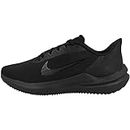 Nike Homme Air Winflo 9 Men's Road Running Shoes, Black/DK Smoke Grey, 44 EU