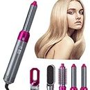 TAHSHINE Hair Dryer Brush,5 in 1 Hair Styler,Blow Dryer Brush Negative Ionic Electric,Auto Wrap Hair Styler,Detachable Brush Heads Comb for Straightening Auto Curling Styling,Automatic Hair Curler