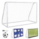 PVC Triple Football Goal Set with Target Cloth - 182x120x80cm