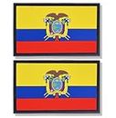 stidsds 2 Pack Ecuador Flag Patch Ecuadorians Military Tactical Patch Ecuador Flags PVC Hook and Loop Fastener Patches for Clothes Hat Backpacks Pride Decorations