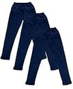 IndiWeaves Girls Cottton Navy Blue Leggings Pack of 3 (5-6 Years)