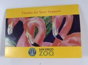 Tarjeta de recaudación de fondos de caridad Starbucks 2003 zoológico de San Diego FLAMINGOS DIFÍCIL DE ENCONTRAR
