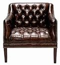 Casa Padrino Luxury Genuine Leather Living Room Armchair Dark Brown 80 x 84 x H. 79 cm - Chesterfield Furniture