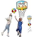 Sarvda Basket Ball for Kids Toys for Boys and Girls Basketball Portable Set with Hanging Board, Ring Net, Indoor and Outdoor Games Good Pastime Birthday & Return Gift Set Standard