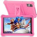 SANNUO Tablette Enfants 7 Pouces Android 11 Tablette avec 6Go RAM 64Go ROM(TF 128Go), Applications Pré-Installé, Contrôle Parental, Bluetooth, WiFi, GMS Certified Tablette avec Kid-Proof Étui (Pink)