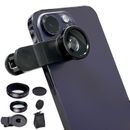 Universal 3in1 Wide Angle Fish Eye Macro Clip On Camera Lens Kit For Smart Phone