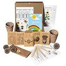 Kids Gardening Set, Grow Your own kit for Children, Wildflower Seeds, Garden Set for Kids, Seed Kits for Kids, Kids Survival kit, Childrens Gardening Set, Kids Activity Pack (Grow Your Own Deluxe)