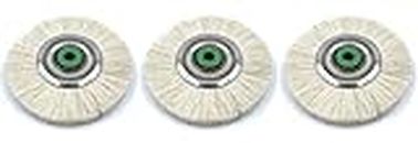 Aone Soft White Nylon Bristle Polishing Brush 48mm 3pcs Circular Wheel with Metal & Nylon Hub Multipurpose for Dental Work, Jewellery Making/Repair, Watchmaking, Model Making Tools & Hobby Crafts DIY
