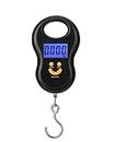 Mengshen Portable Luggage Scale/Hanging Suitcase Scale Steelyard 110lb /50kg Luggage Weighing Scale Backlit LCD Display with Fishing Hanging Hook for Home Travel Outdoor Black