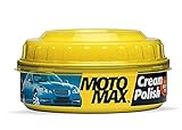 Motomax Bike & Car Cream Polish 230gm | Carnuba Wax & Micro Polishing Agents with Sponge. Protects & Shines Cars, Bike, Motorcycle, Water Repellent Polish for Auto Care needs, Removes Minor scratches