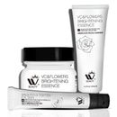 WBM Care WBM Skincare Kit, Oil Free Facial Cleanser, Rapid Recovery Eye Gel w/ Hydration Night Cream Plastic in White | Wayfair BEAUTY-GF04