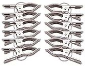 Kuber Industries Hanging Cloth Drying Pegs/Clips|Heavy Duty & Stainless Steel Material|Will Not Rust Clothes|Size 7 x 3 x 1 CM, Set of 12 Piece (Silver)